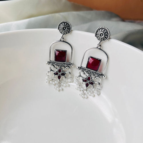 Aarohi s German Silver Earrings