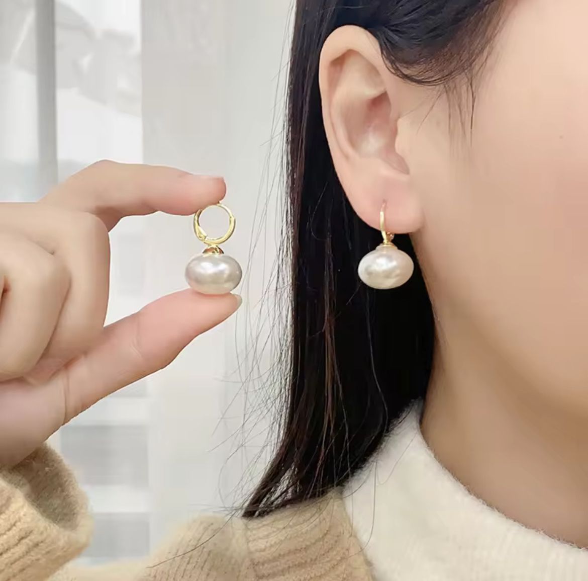 Aria Seoul Bold Drops Daily Wear Korean Style Merauli Fashions