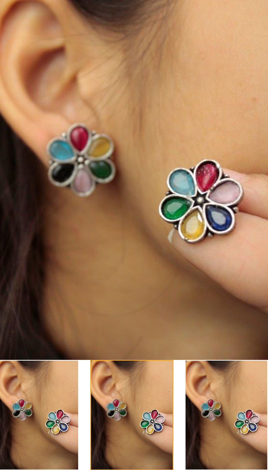 Arohi Oxidised Multy Studs