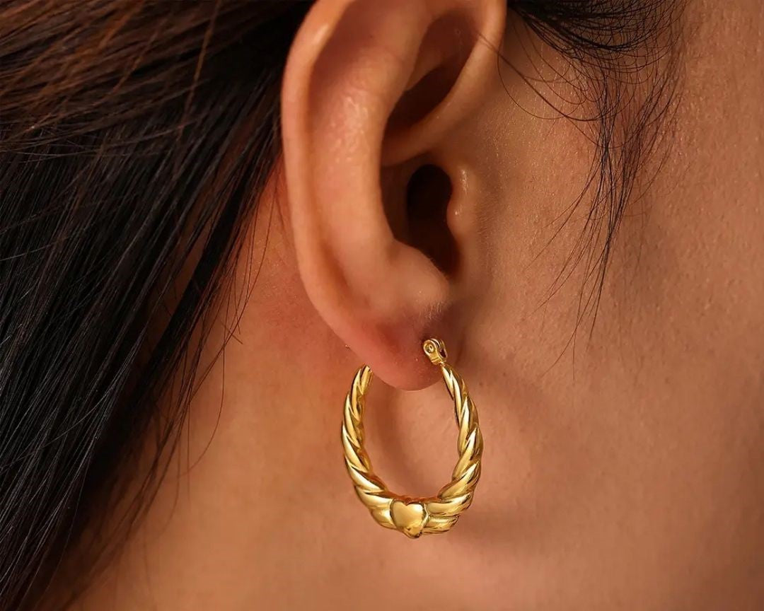 Aurora Shine Gold Plated Hoops
