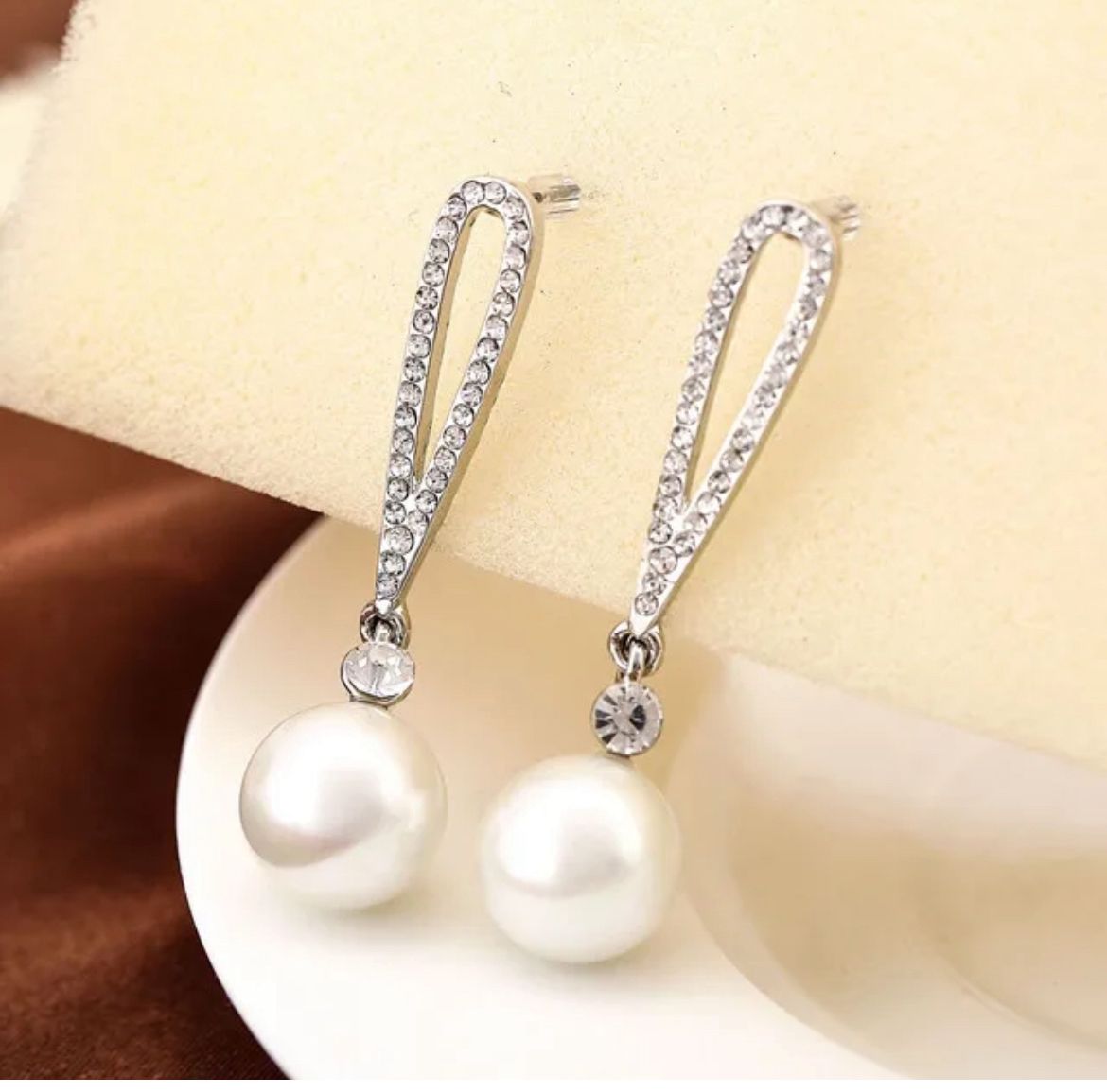 Celeste Pearl Loop Earrings