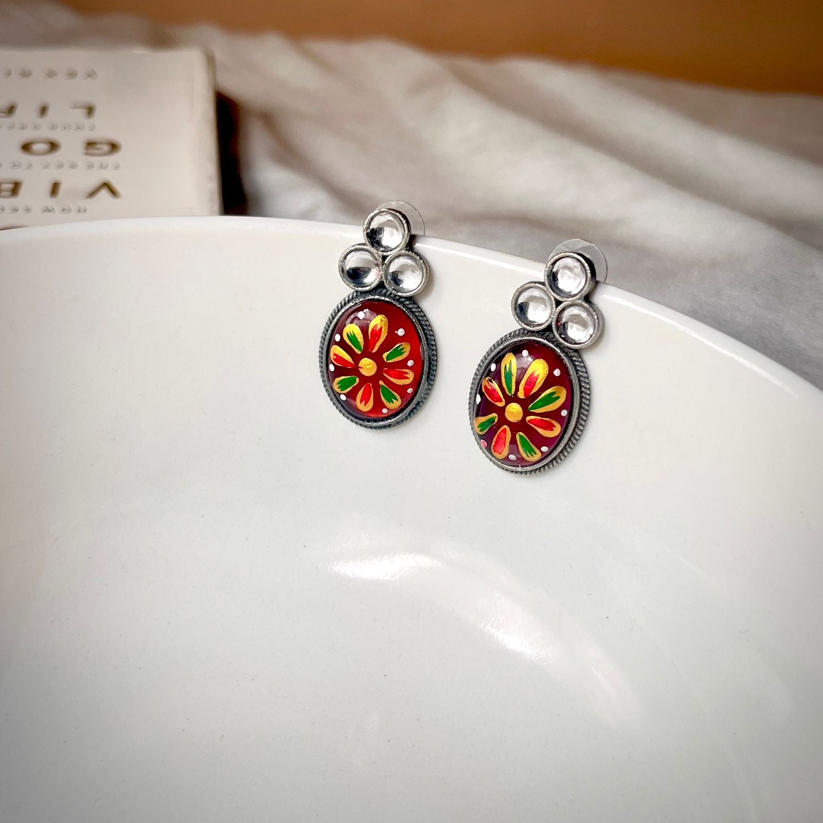 Cute Hand Painted Earrings Everyday Boho Look