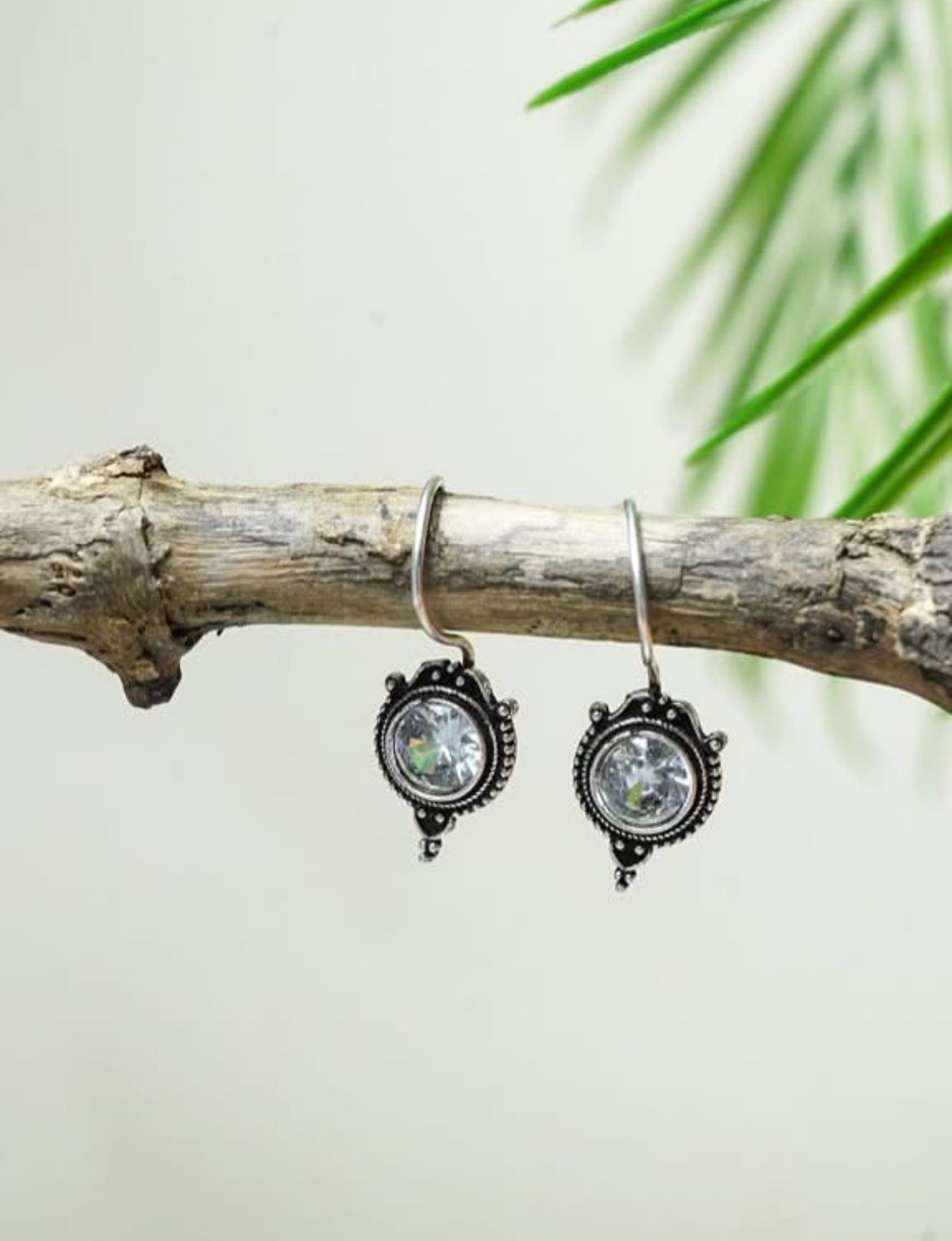 Diya Cute German Silver Earrings