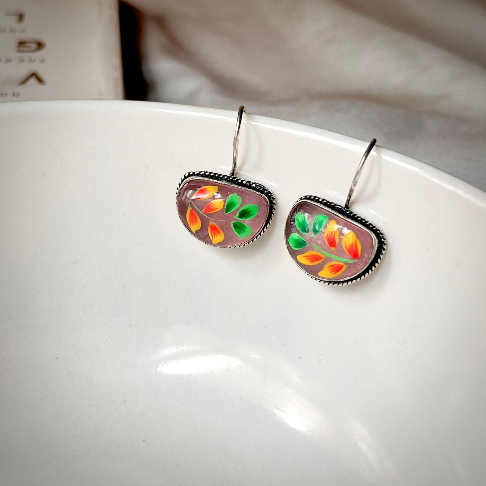Hand Painted Earrings for Girls Modern Ethnic