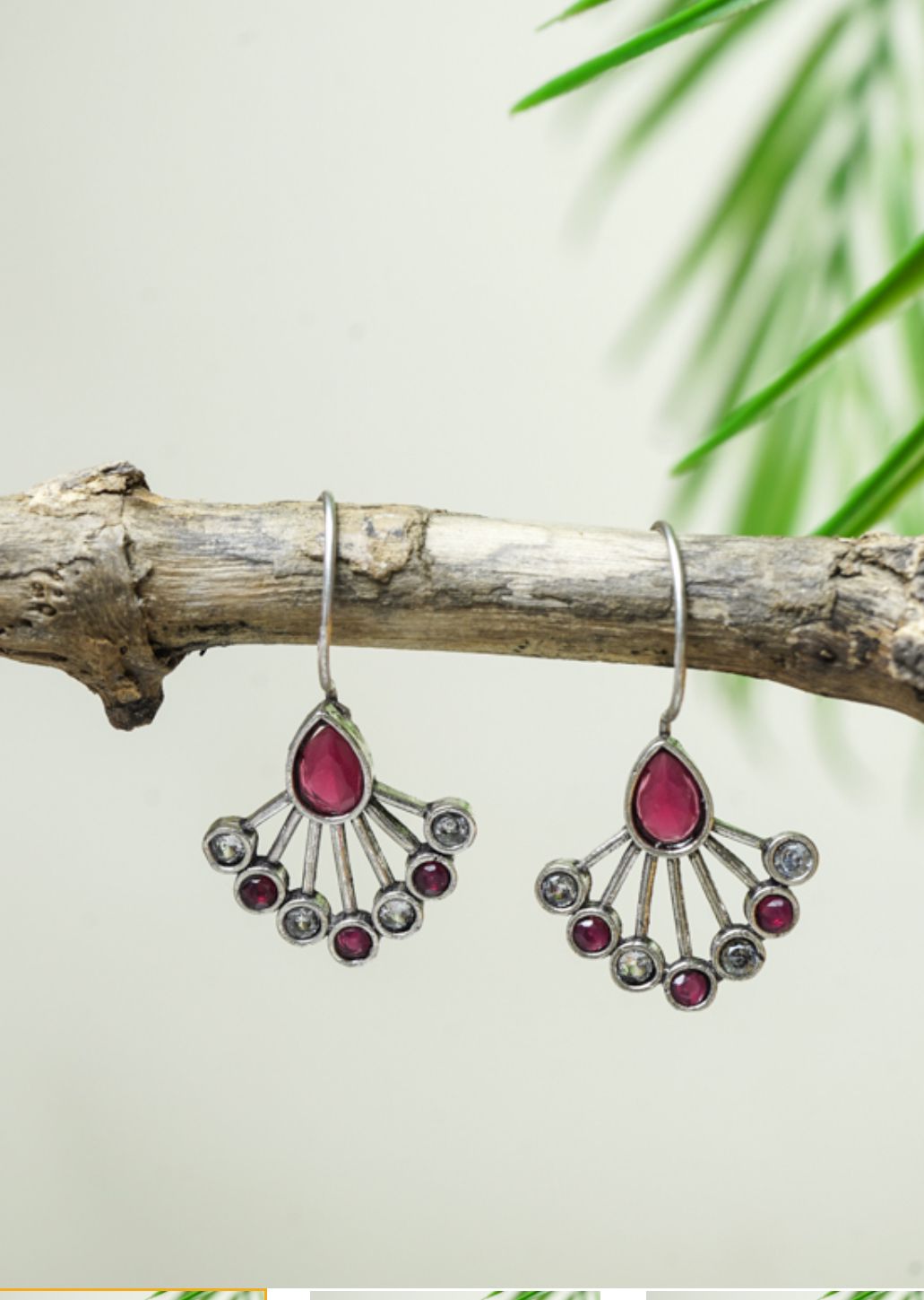 Ruby Red Drop Earrings