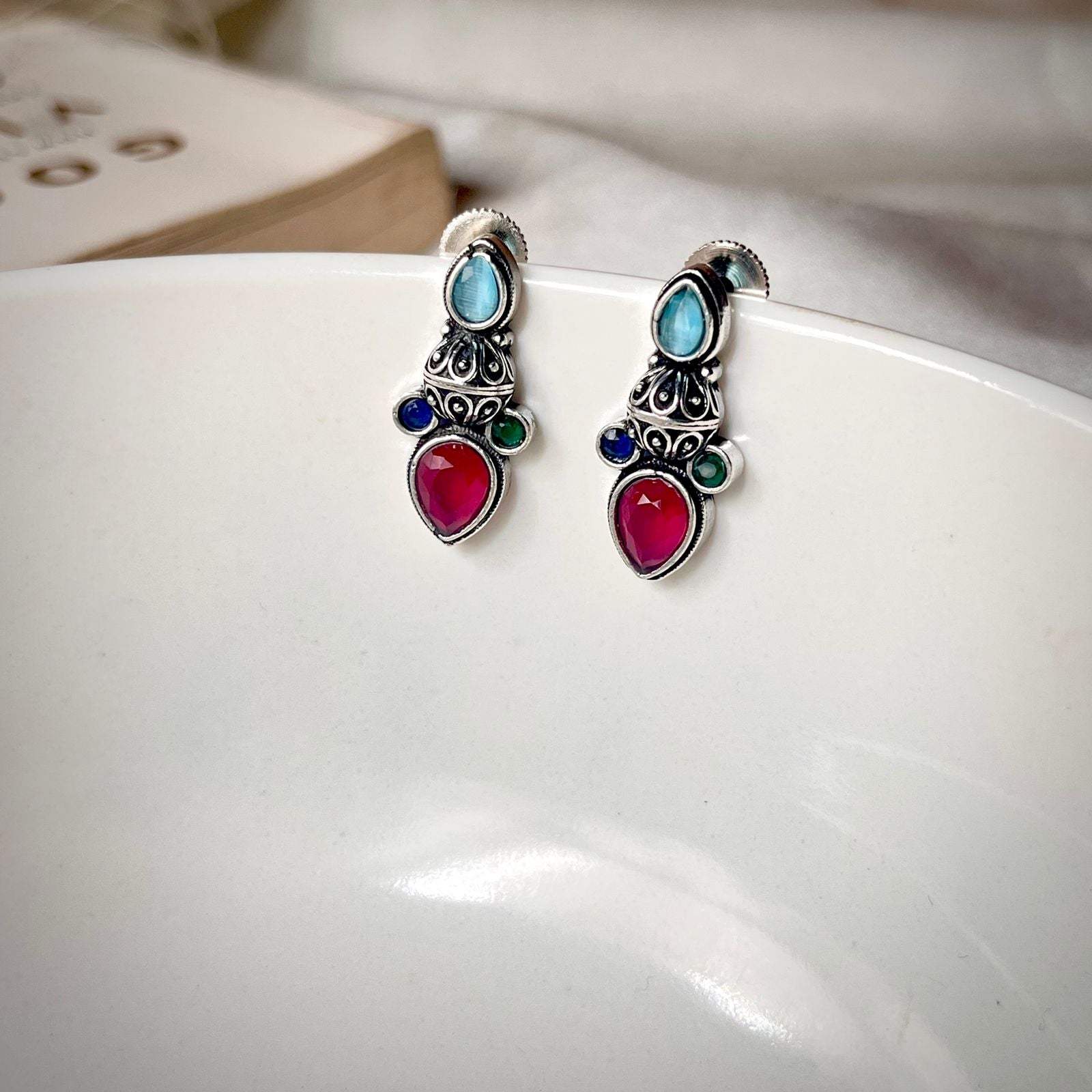 Stunning Oxidised Earrings for Office Wear