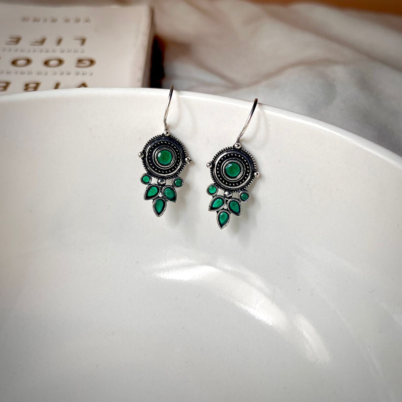 Stylish Green Boho Earrings Unique Design
